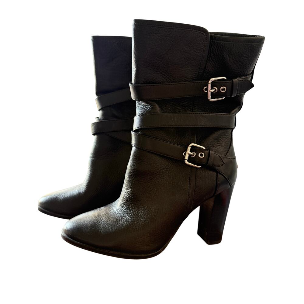 Coach Alexandra pebble leather boots